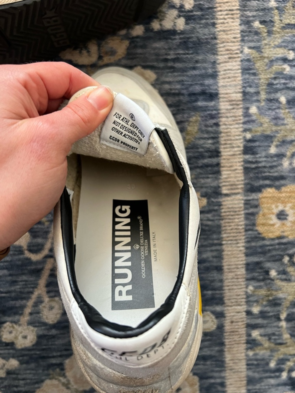 Golden Goose Grey Running Sole Sneakers - Picture 6 of 8